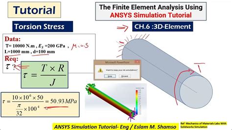 torsion test in ansys|ansys torsion stress.